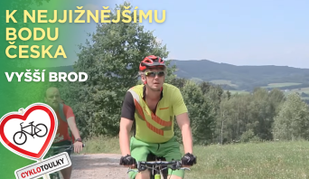 Cyklovýlet k nejjižnějšímu bodu ČR: Vyšší Brod, Lipno 2 a cisterciácké sídlo s tajnou chodbou (2016) Cyklovýlet k nejjižnějšímu bodu ČR: Vyšší Brod, Lipno 2 a cisterciácké sídlo s tajnou chodbou (2016)
